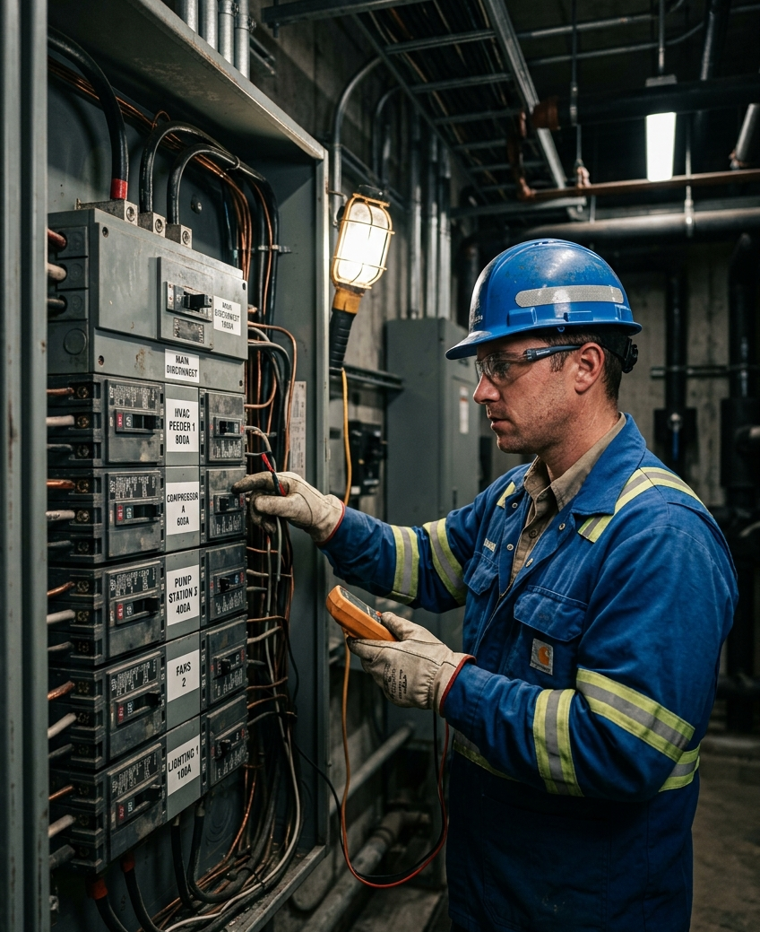 Breaker Identification Inspection (disconnecting means breaker - Lockout Tagout and Breaker Identification Guide