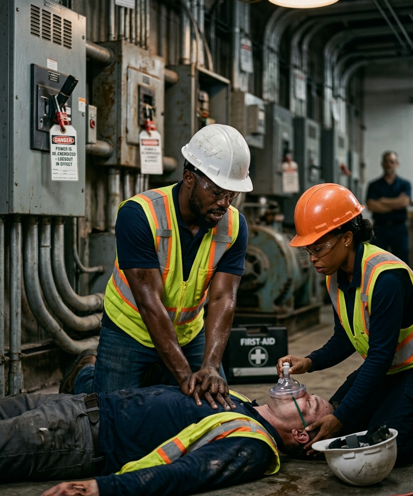 CPR after electrical shock ( electrical emergency repsonse)