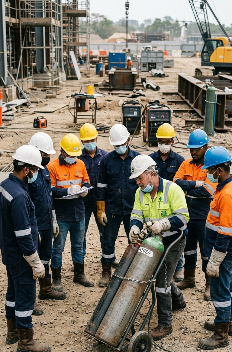 gas cylinder handling demonstration
